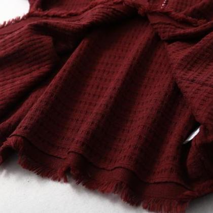 Beaded Knitted Spun Silk Cashmere Blend Cardigan..