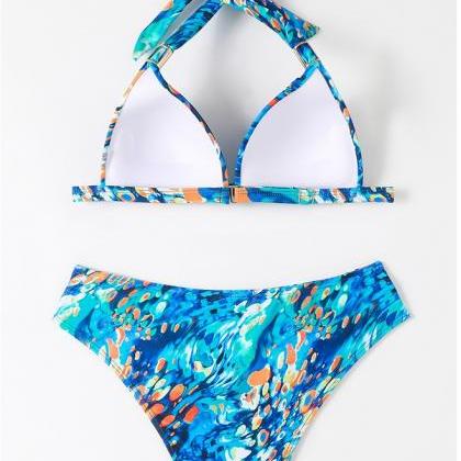 Ocean Blue Split Swimsuit Women's..