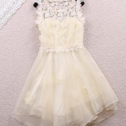 Cute Bow Fashion Full Lace Bow Dress