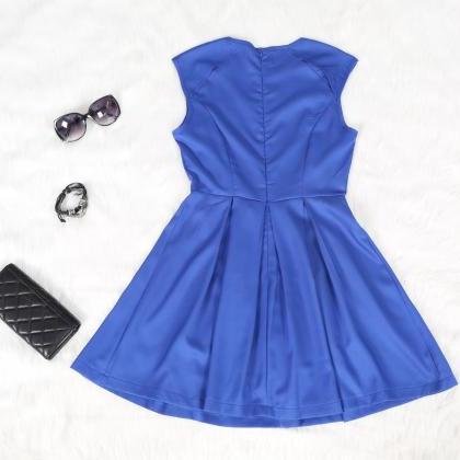 Cute Blue Vest Dress