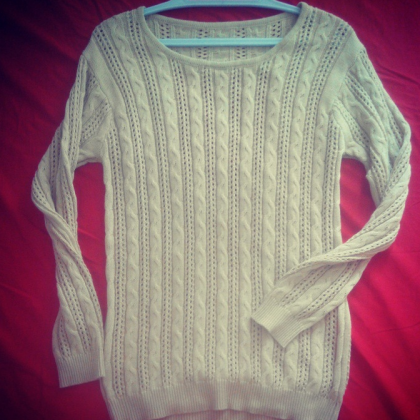 Cute Heart Hollow Out Sweater