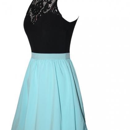 Fashion Cute Lace Chiffon Dress