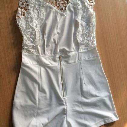 Backless Lace Romper
