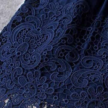 Elegant Nice Show Thin Design Lace Handmade Dress