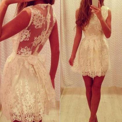 Lace Hollow Out Of Tall Waist Bowknot Sexy..