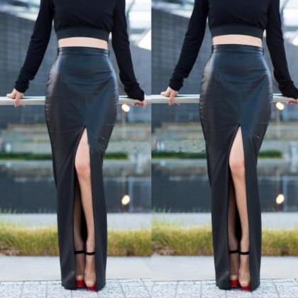 Fashion Fork Black Skirt