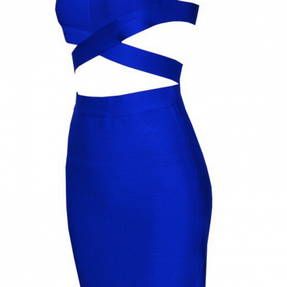 Show Body Blue Dress High Quality