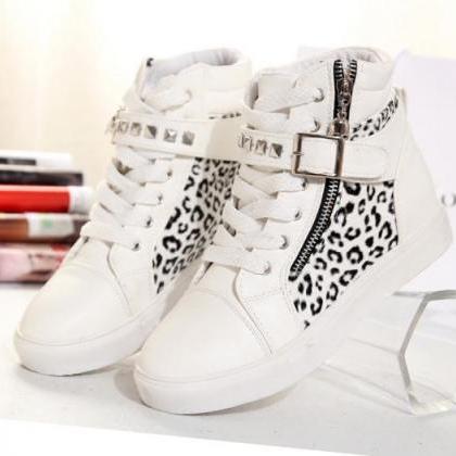 Cute Fashion Zipper Canvas Shoe