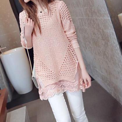 Cute Lace Fashion Sweater Shirt
