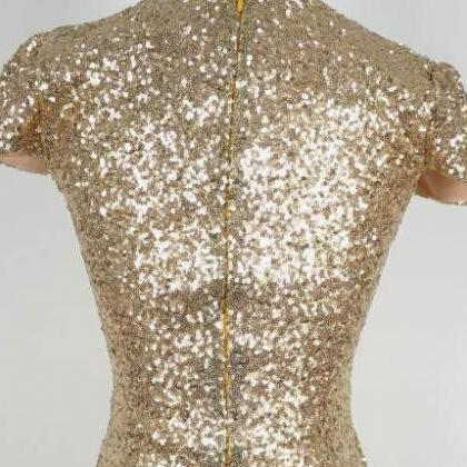 Golden Shining Sequins Dress