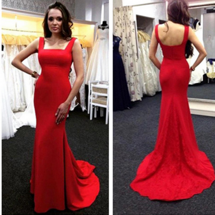 Fashion Red Cute Long Dress