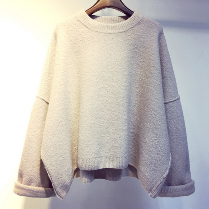 Thick Double-sided Bat Sleeve Cashmere..