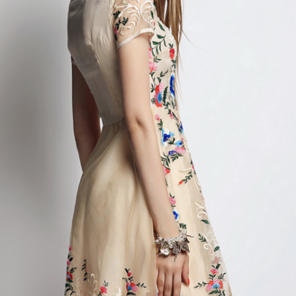Fashion Flower Handmade Dress