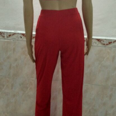 Fashion Red Hole Jumpsuit