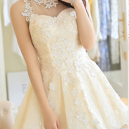 Fashion Lace Full Flower Dress