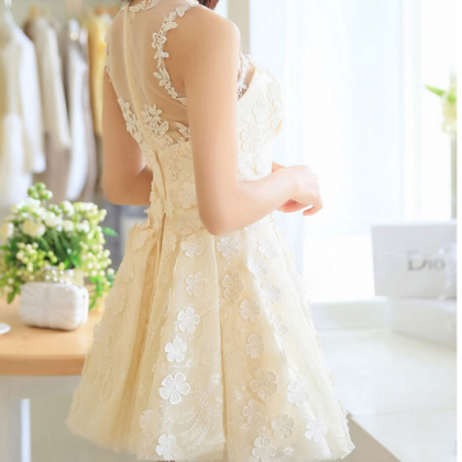 Fashion Lace Full Flower Dress