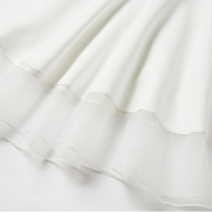 White Fabric Air Layer Hem Slim Fight Gauze Big..