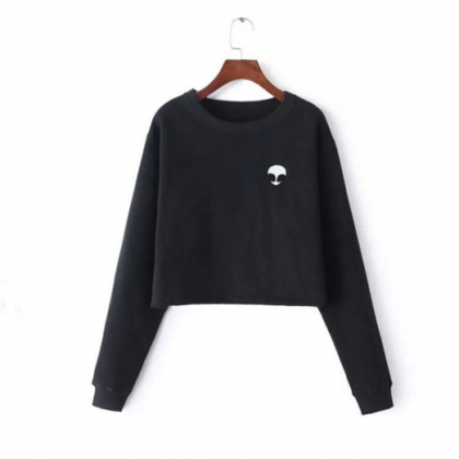 Cute Design Top Blouse Sweater Jumper Short Style