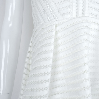 Sexy Net Strapless White Dress