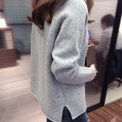 Winter Lace Long-sleeved Sweater Hedging Loose..