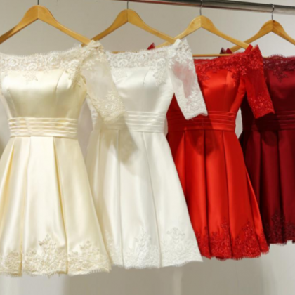 The Bride Wedding Dress Show Thin Shoulder A Short..