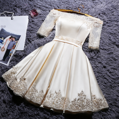 The Bride Wedding Dress Show Thin Shoulder A Short..