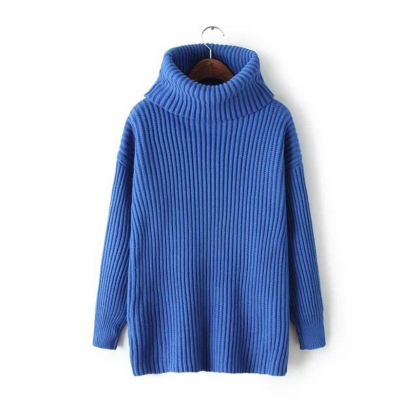 Oversized Turtleneck Thick Knitted Sweater