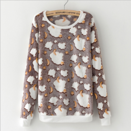 Flannel Cute Camouflage Hedging Sweater