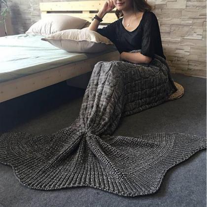 Knitted Mermaid Sofa Blanket..