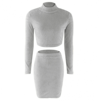 Autumn And Winter Two-piece Sweater Dress