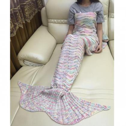 Mermaid Party To Be Adored Blanket Colorful Hollow