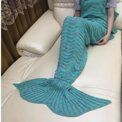 Mermaid Party To Be Adored Blanket Colorful Hollow