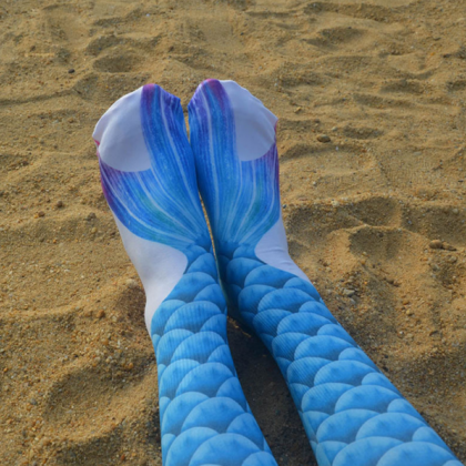 Printed pattern stockings mermaid s..