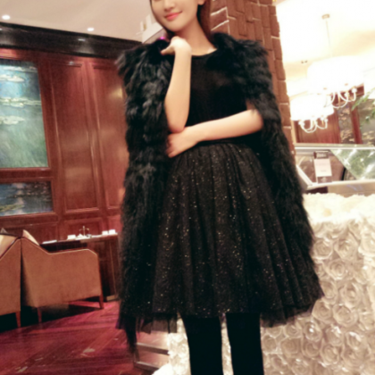 Yarn Skirt Black Evening Dress Dress