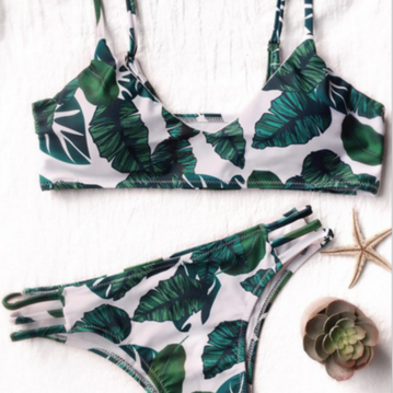 Leaf Section Of The Body Bikini Fashion Swimsuit..