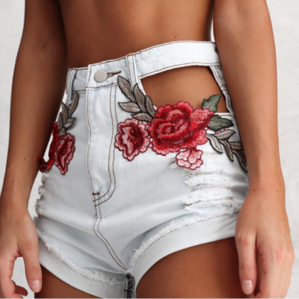 Summer Women's Flowers Embroidered..