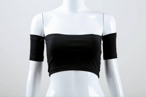 Fashion Sexy Off Shoulder Belly Hollow Show Thin T-shirt