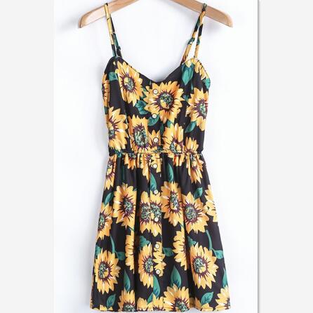 Summer Fashion Wild Short Skirt Harness Wipes Strapless Thin Print Dress Dress Female