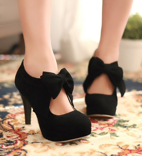 Fashion Cute Bow High Heel Shoes