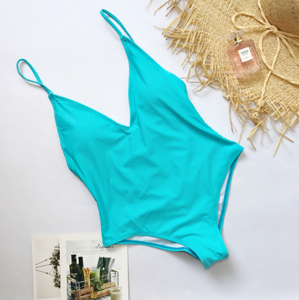 Solid Color Bikini Plaid Print Solid Color Banding Swimwear