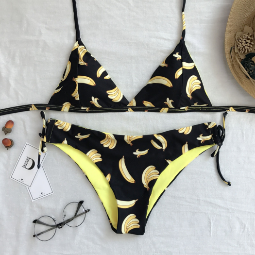 The Printed Banana Fission Swimsuit Bikini Sexy Ladies Swimwear Trials
