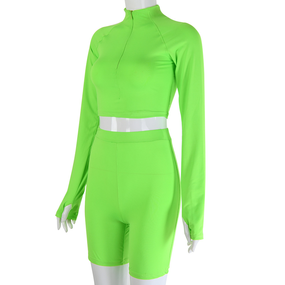 Women's Fashion Fluorescent Color Slim Slimming Casual Suit