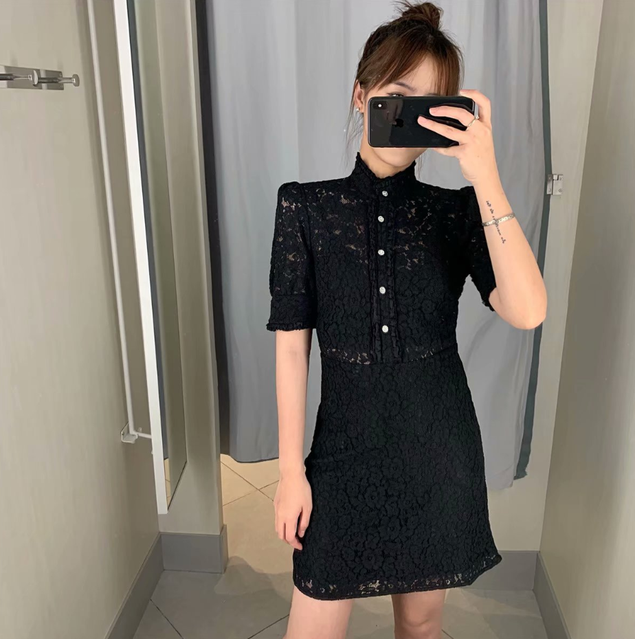 2019 Summer Jewelry Button Lace Dress On Luulla