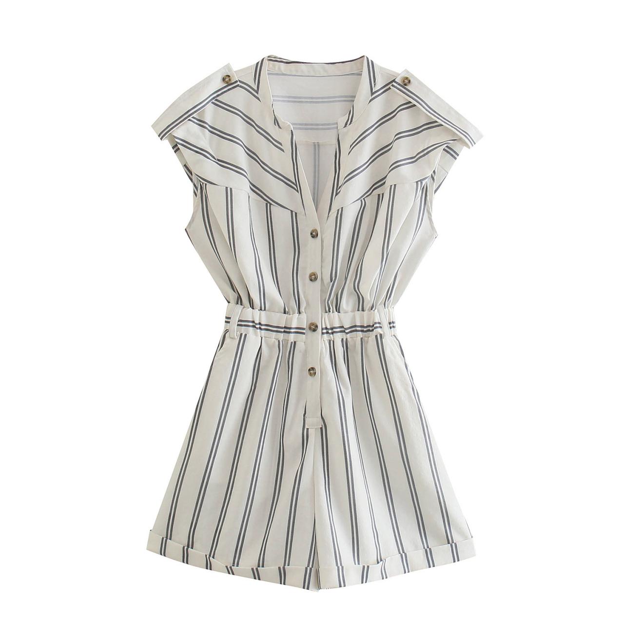 Holiday Style Striped Jumpsuit