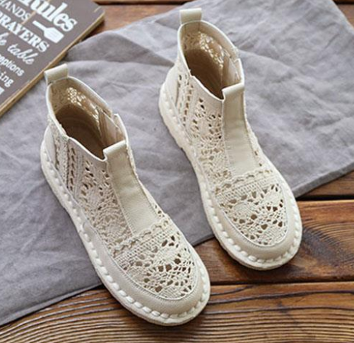 Soft Bottom Lace Wrap Sandals Fairy Style Ins Versatile Short Boots Summer Cool Boots