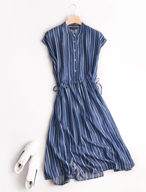 Cute Stripe Vest Dress