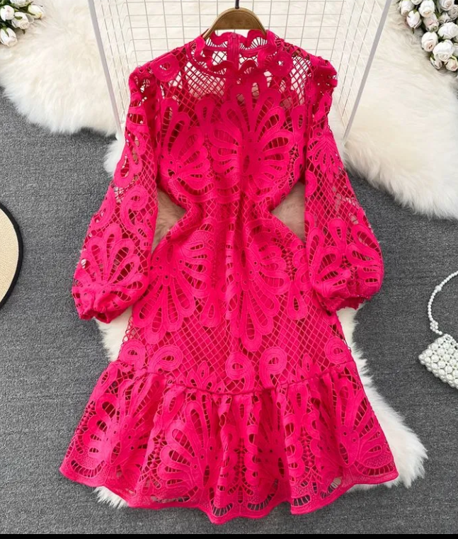 knee length dresses for ladies Shapewear Lace Corset Midi Dress | Built-In Waist Sculpt main image 1