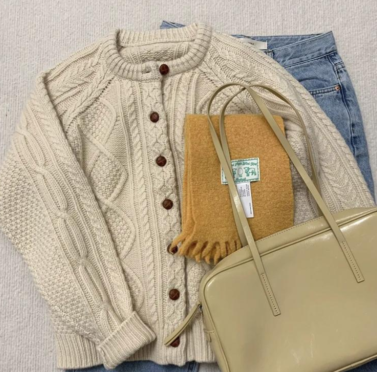 Retro Heavy Industry Twist Sweater Coat Female Autumn And Winter Temperament Gentle Wind Soft Waxy Outside With Thick Knit Cardigan