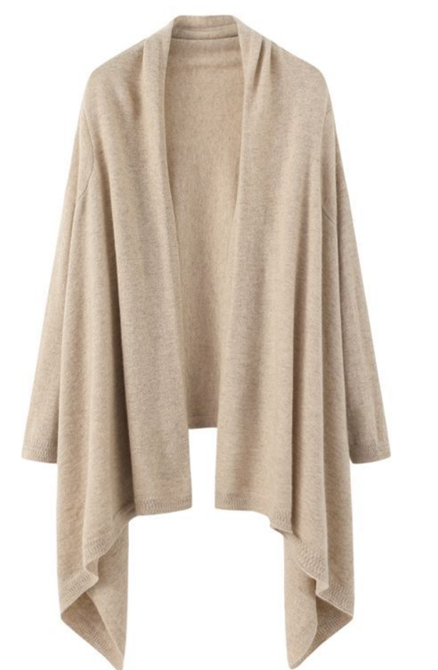 Autumn Ladies Wool Style Outside With A Solid Color Shawl With Warm And Comfortable Knitted Cardigan Sweater Top