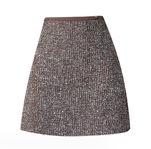 Sequin Coarse Woolen Skirt For Women European Goods 2023 Autumn And Winter Bright Silk Heavy Industry A Word Package Hip Skirt
